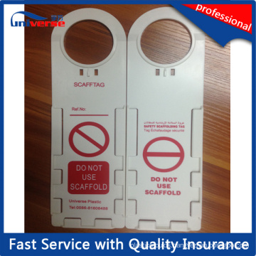 New Plastic Scaffold Safety Tag with Insert Inspection Record